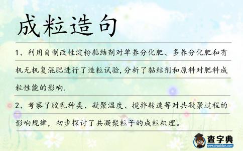 成粒造句