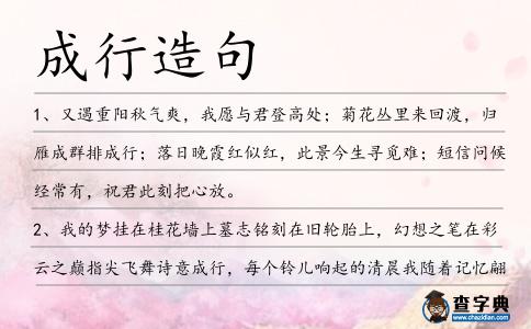 成行造句