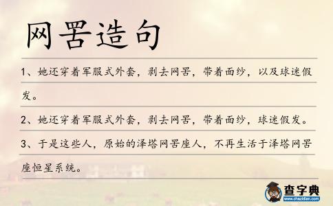 網罟造句