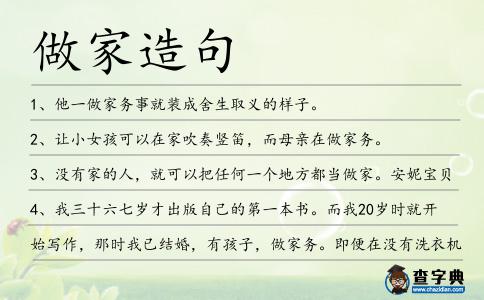 做家造句