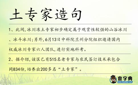 土專家造句