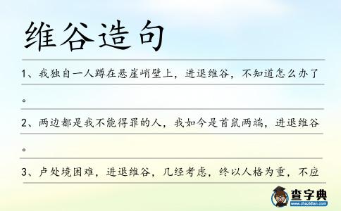 維谷造句