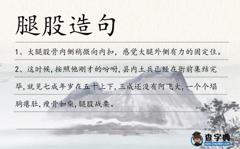 腿股造句