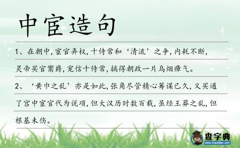 中宦造句