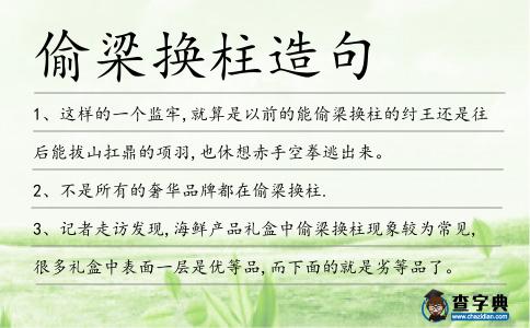 偷梁換柱造句
