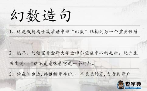 幻數造句