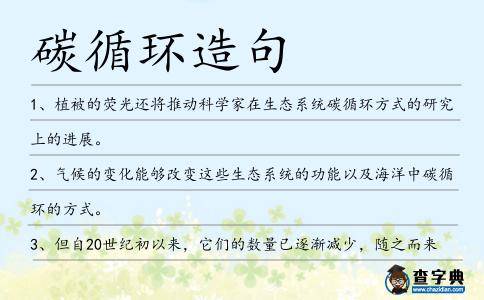 碳循環造句