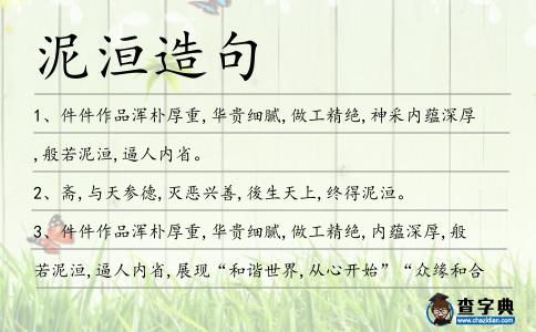 泥洹造句