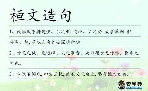 桓文造句
