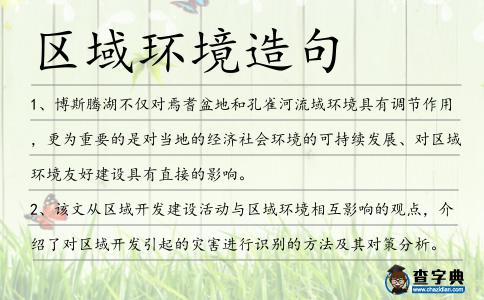 區域環境造句