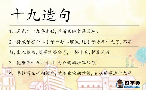 十九造句