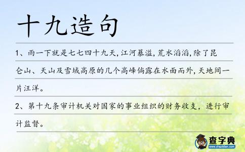 十九造句