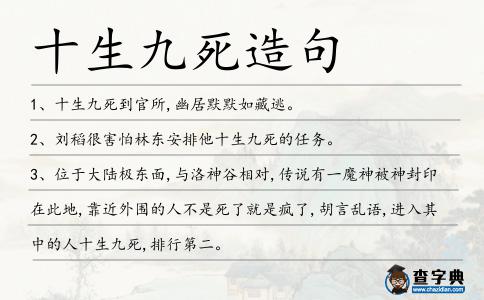 十生九死造句
