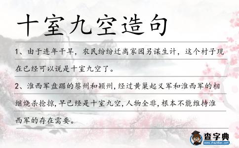 十室九空造句