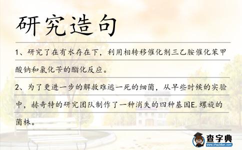 研究造句