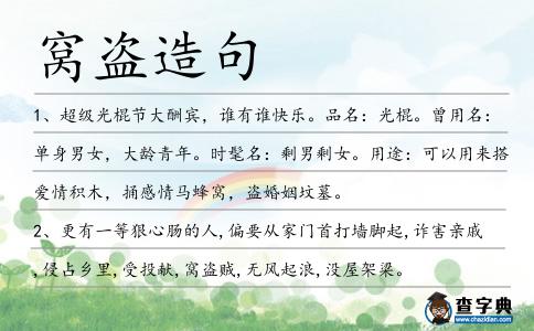 窩盜造句