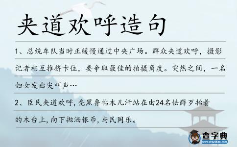 夾道歡呼造句