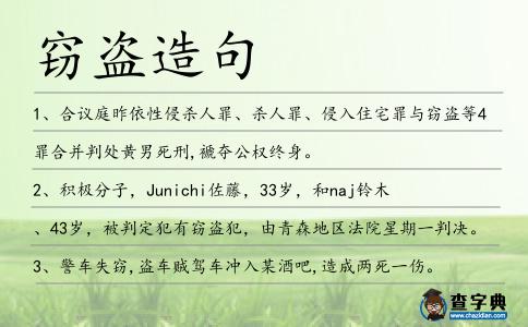 竊盜造句