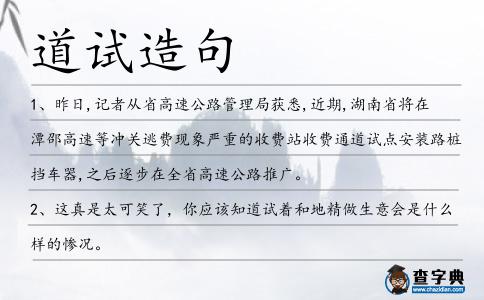 道試造句