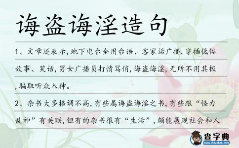 誨盜誨淫造句