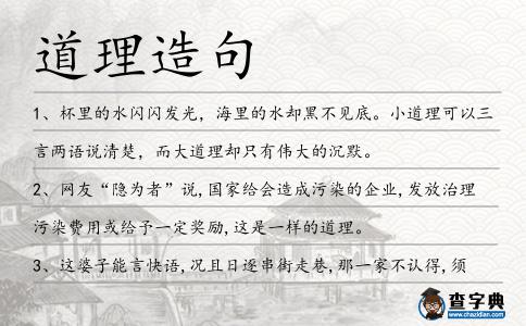 道理造句