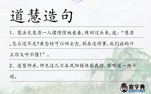 道慧造句