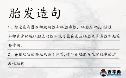 胎發(fā)造句