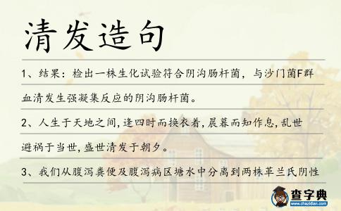 清發造句