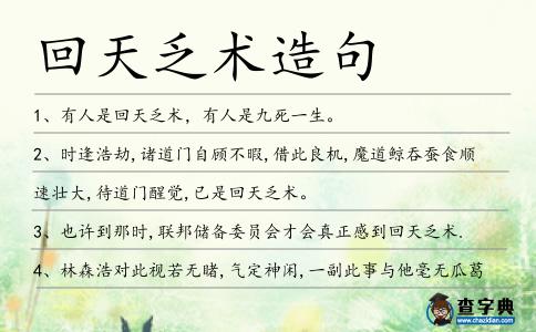 回天乏術造句