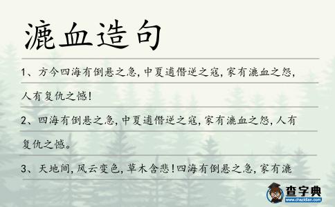 漉血造句