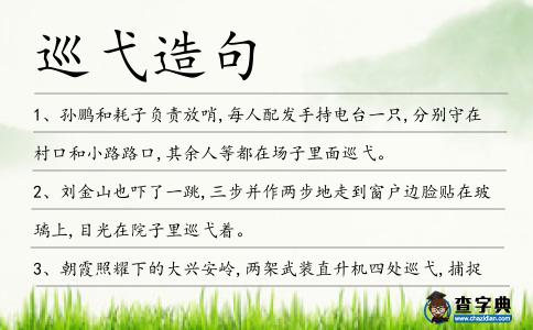 巡弋造句
