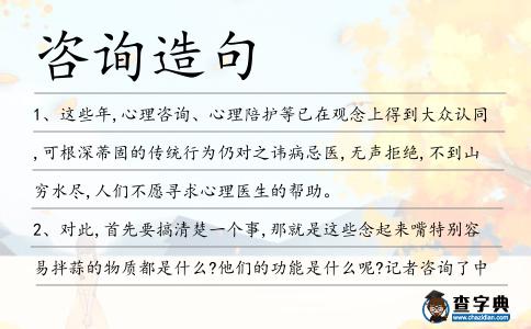 咨詢造句