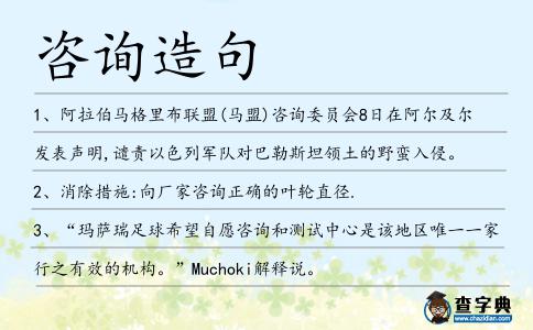 咨詢造句