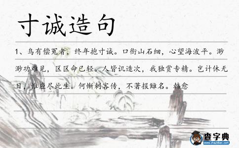寸誠造句