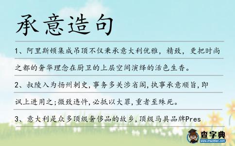 承意造句