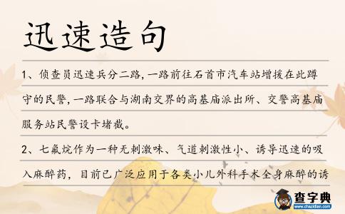 迅速造句