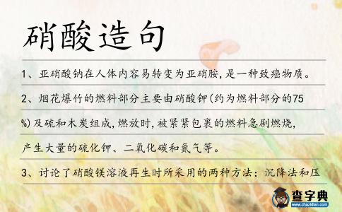硝酸造句