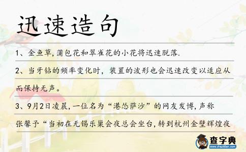 迅速造句