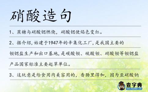 硝酸造句