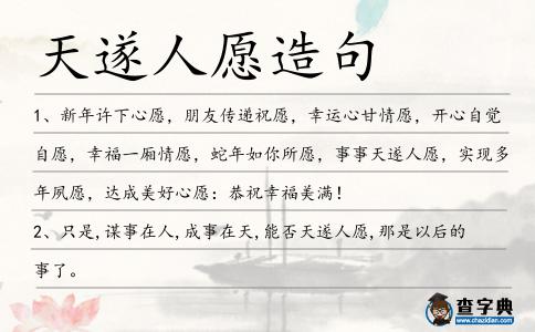 天遂人愿造句