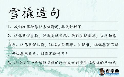 雪橇造句