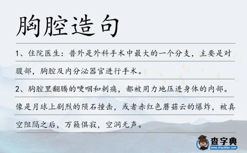 胸腔造句