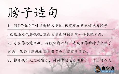 膀子造句