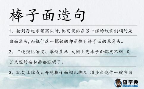 棒子面造句