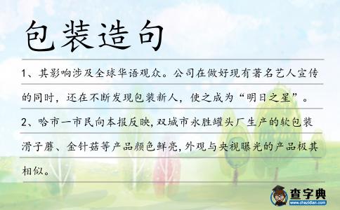 包裝造句
