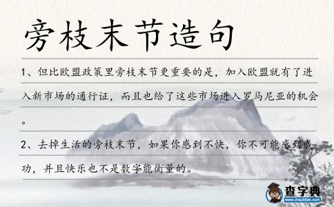 旁枝末節造句