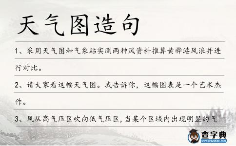 天氣圖造句