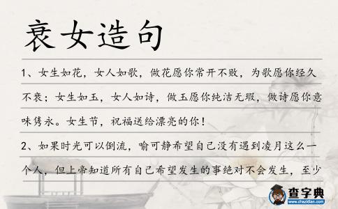 衰女造句