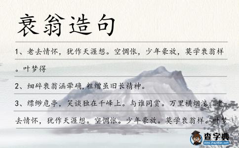 衰翁造句