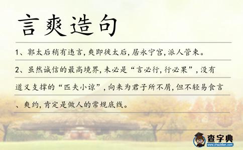 言爽造句